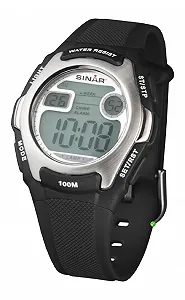 Часы Sinar XE Черный Ремешок из смолы Черный Ремешок, черный, Лента - Фото 1