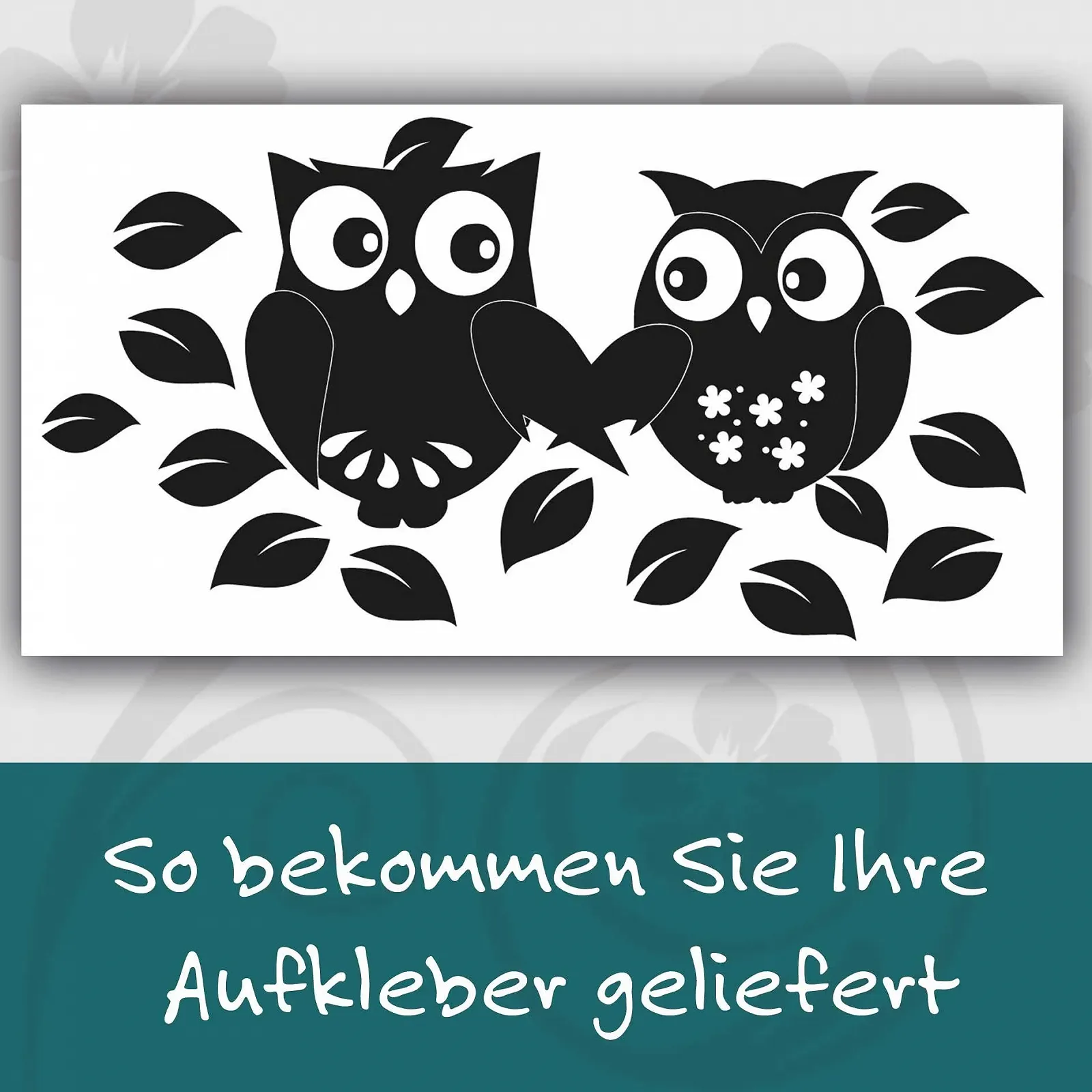 Наклейка на стену 1 Сова 20 x 10 см, фото №4