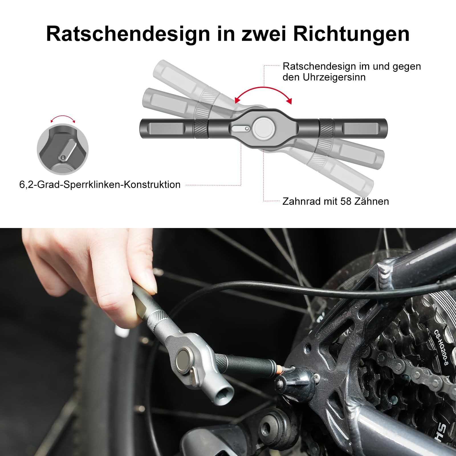 Набір викруток EZARC Precision Mechanic 42 в 1 з магнітною ручкою та знімним Т-образним трещітковим гачком, фото №4