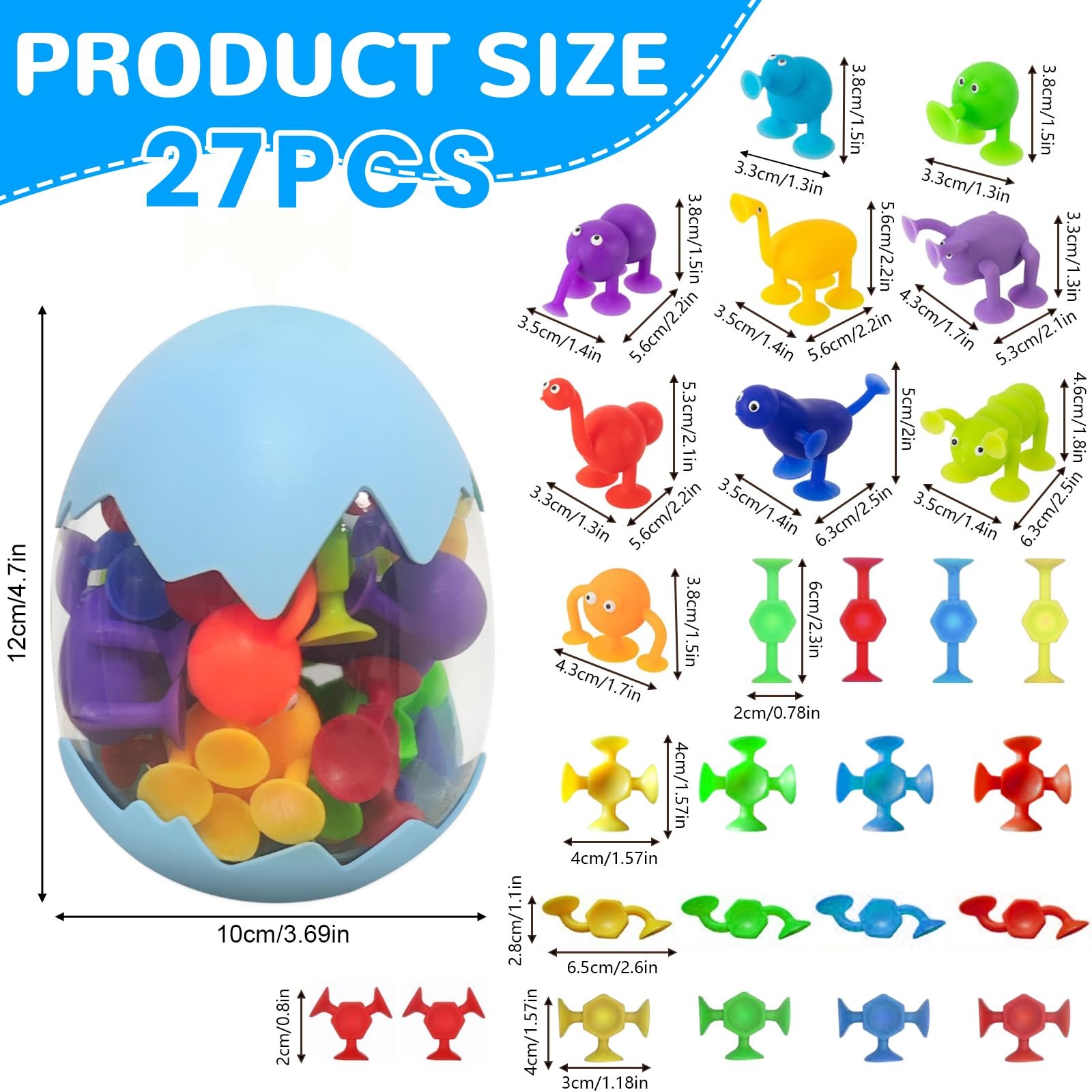 Набор игрушек на присосках, 27 шт., фото №2