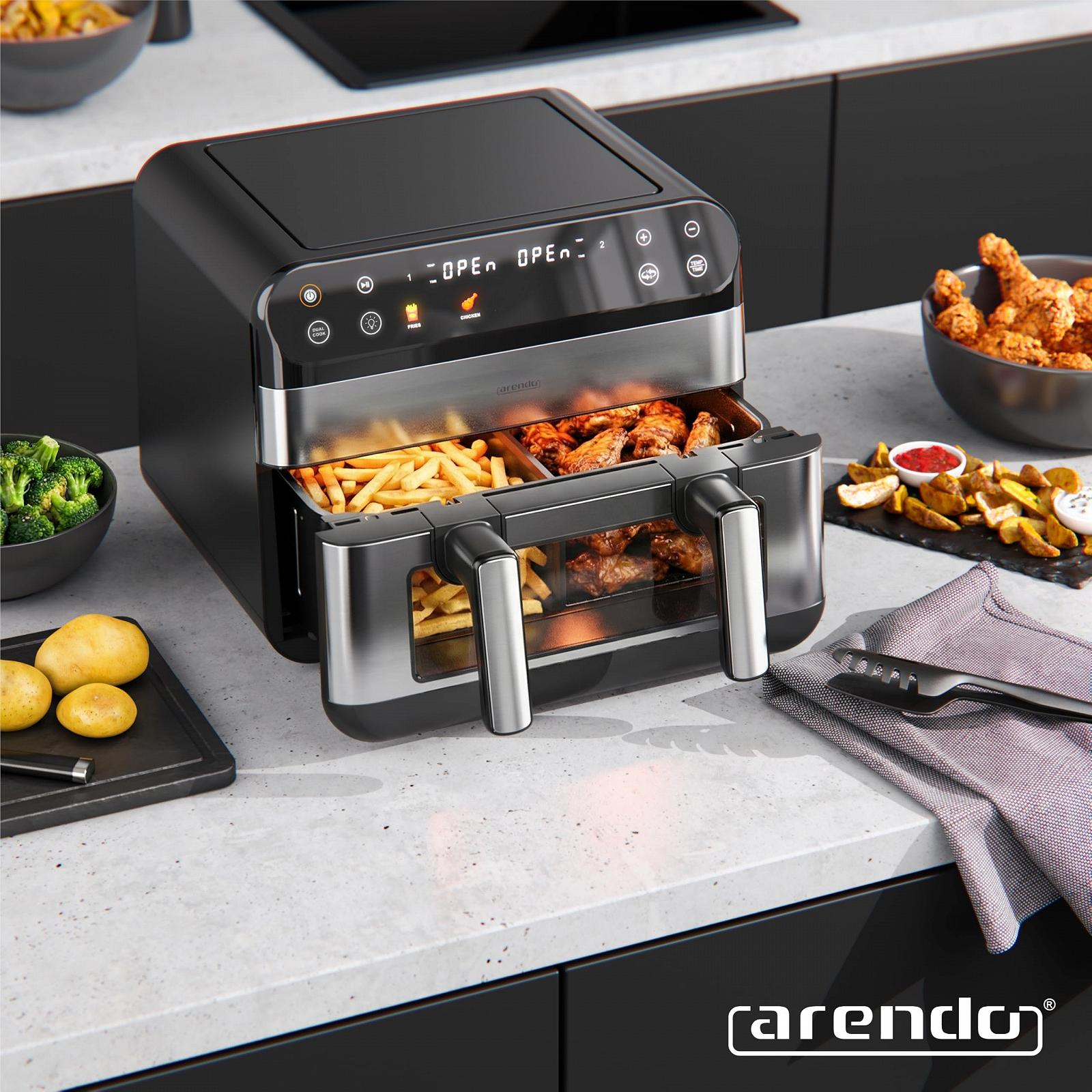 Мультипіч Arendo XXL 10 Л 2 камери 2400 Вт Black/Silver, фото №7 Мультипіч Arendo XXL 10 Л 2 камери 2400 Вт Black/Silver, фото №7