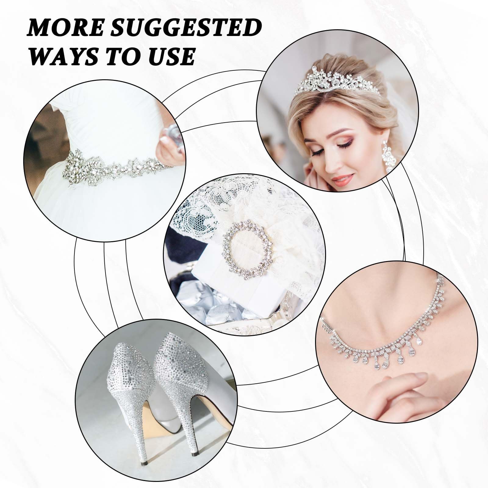 Пришивні стрази Білий 105 штук, мікс форм, скляні кристали, пласка задня частина, з кігтиками, для ювелірних виробів, одягу, взуття, фото №5 Пришивні стрази Білий 105 штук, мікс форм, скляні кристали, пласка задня частина, з кігтиками, для ювелірних виробів, одягу, взуття, фото №5