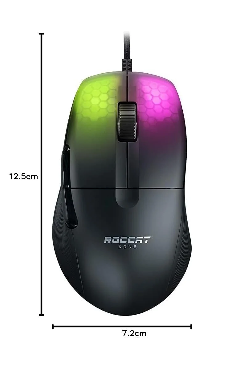 Мышь Roccat Kone Pro Оптическая Эргономичная Легкая Игровая Черный, фото №6