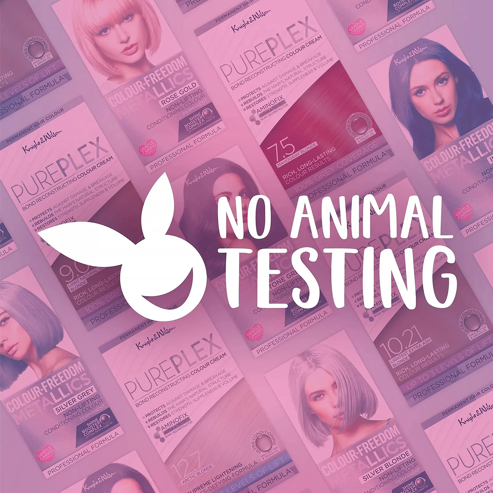 Фарба для волосся Knight & Wilson Colour Freedom Ultra Vibrant Rose Blonde неперманентна, фото №3