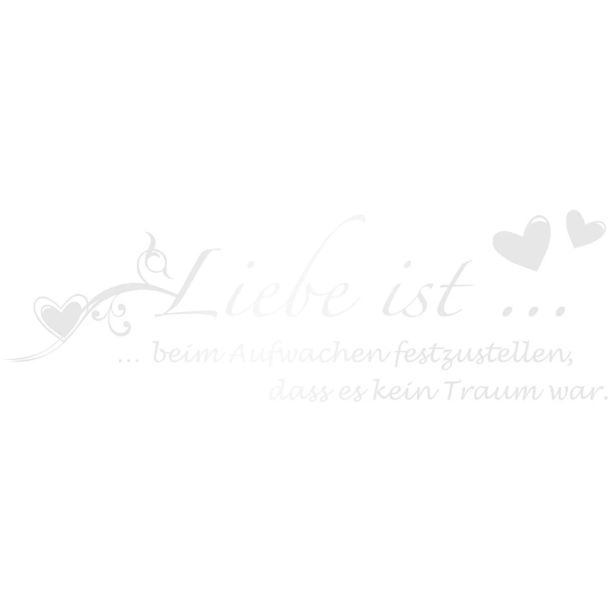 Наклейка на стену WANDKINGS "Liebe ist beim Aufwachen..." 110 x 35 cm Матовая стеклянная пленка, фото №3 Наклейка на стену WANDKINGS "Liebe ist beim Aufwachen..." 110 x 35 cm Матовая стеклянная пленка, фото №3