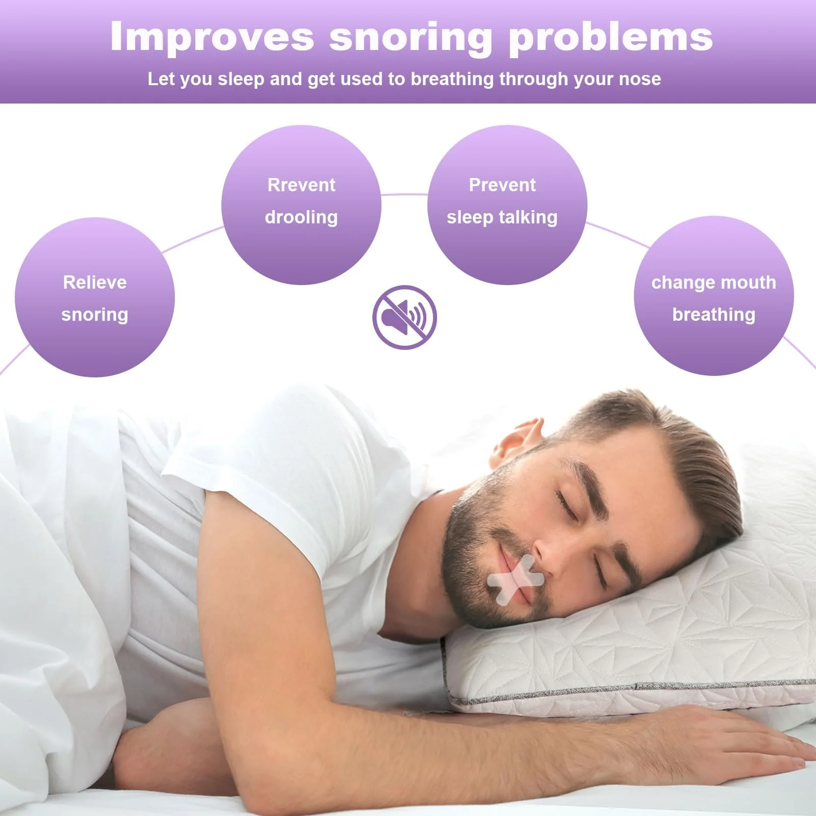 Пластыри для сна в рот, 120 шт. для рта премиум-качества для сна, Помогает против храпа, фото №4