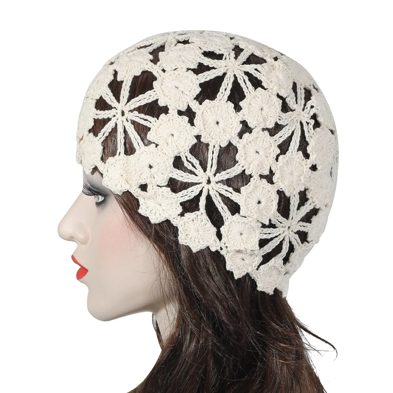Вязаная хлопковая шапка-бини ZLYC для женщин, фото №3 Вязаная хлопковая шапка-бини ZLYC для женщин, фото №3