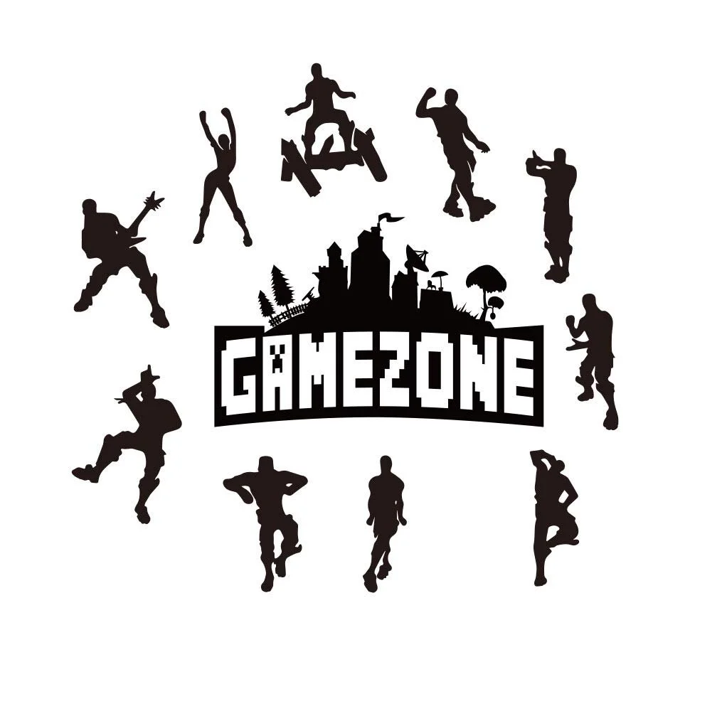 Наклейка на стіну Runtoo Gaming Zone Чорна для геймерів у дитячу кімнату, фото №4