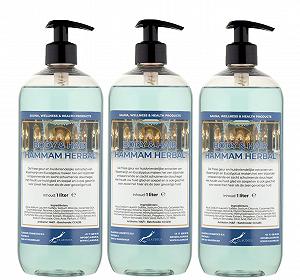 Гель для душу та шампунь Body & Hair Hammam Herbal 2 в 1 Прозорий 1 л Набір з 3 шт з безкоштовною помпою - Фото 1