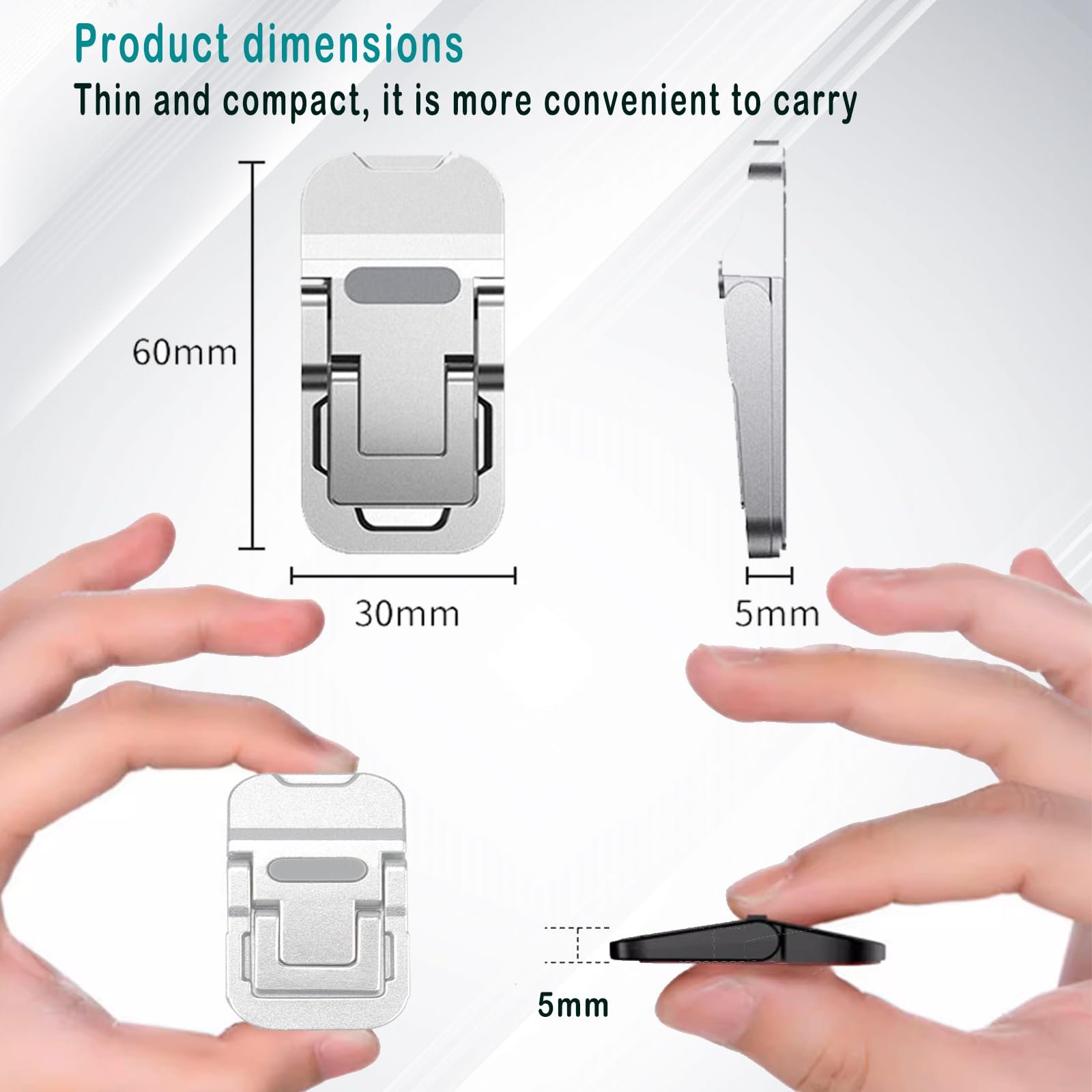 Подставка для ноутбука Mini Цинковый сплав Складная Портативная Подставка-лифтер для компьютерной клавиатуры с 2 регулируемыми углами Наклейка Невидимая Серебристый, фото №8 Подставка для ноутбука Mini Цинковый сплав Складная Портативная Подставка-лифтер для компьютерной клавиатуры с 2 регулируемыми углами Наклейка Невидимая Серебристый, фото №8