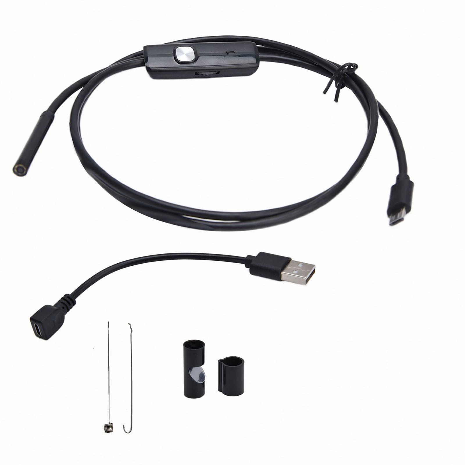 Водонепроницаемая USB камера-эндоскоп с LED подсветкой для Android, 5 м (16.4 фута), черный, фото №1