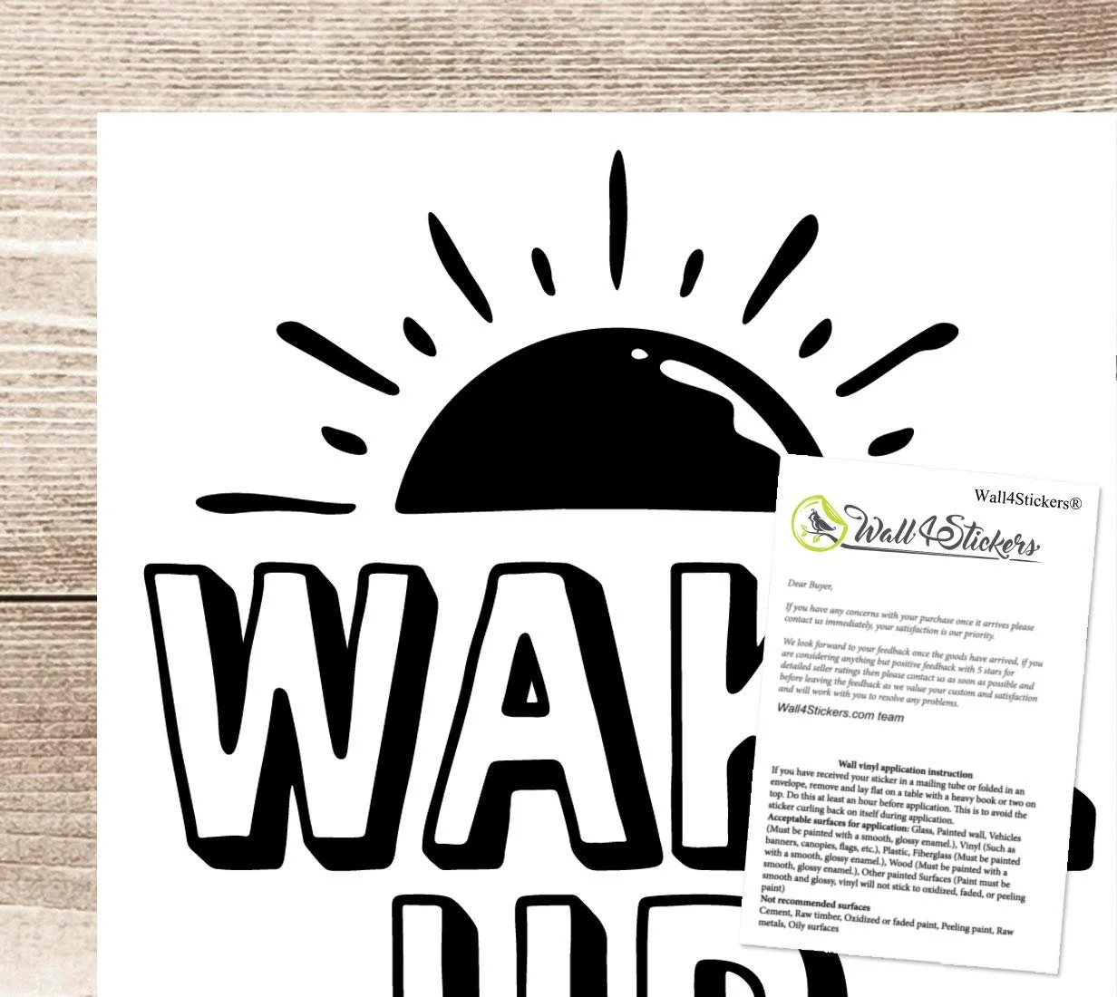 Наклейка на стіну Wake Up Workout Fitness Boxing 70 x 62 см, фото №2