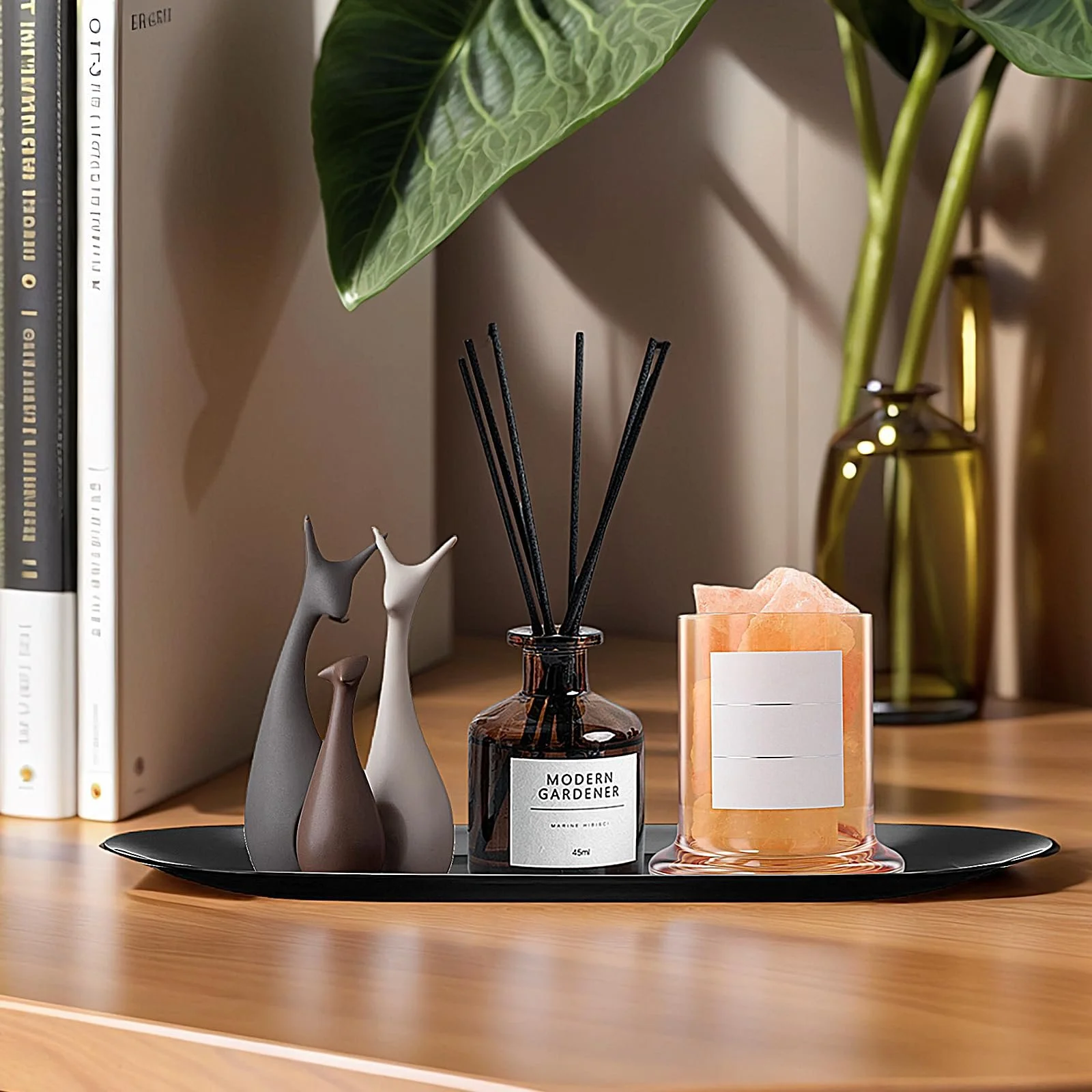 Набор декоративных подносов 2шт. Овальный Черный, фото №5 Набор декоративных подносов 2шт. Овальный Черный, фото №5