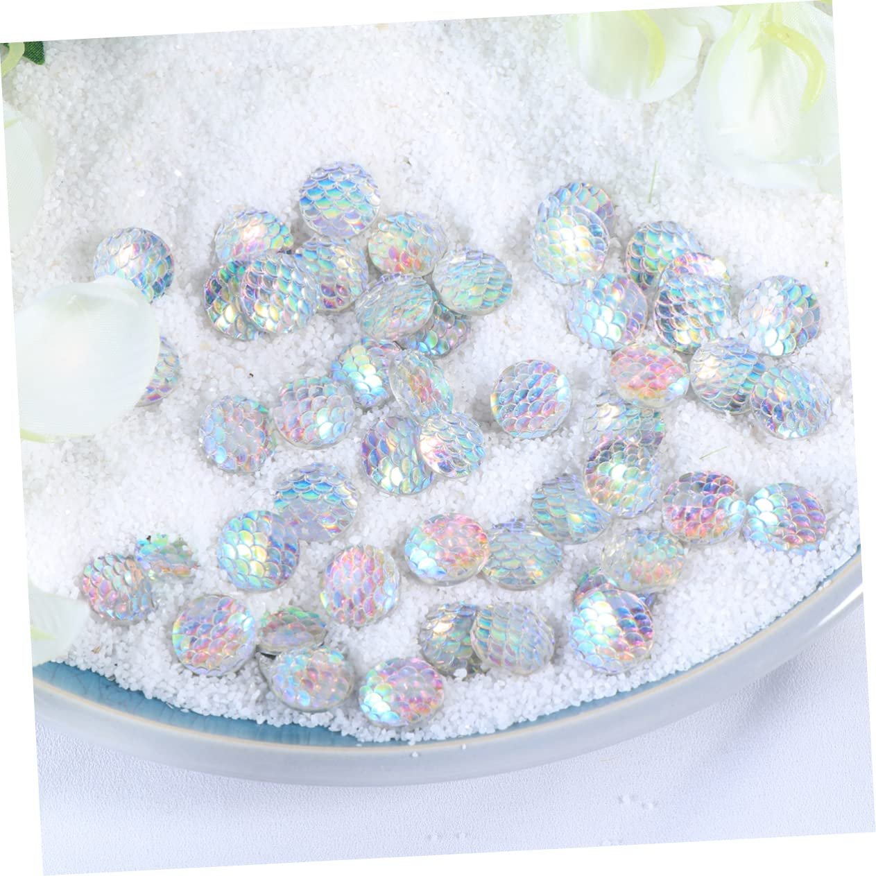 Стрази Скляні COHEALI Круглі Плоскі 50 шт., фото №5