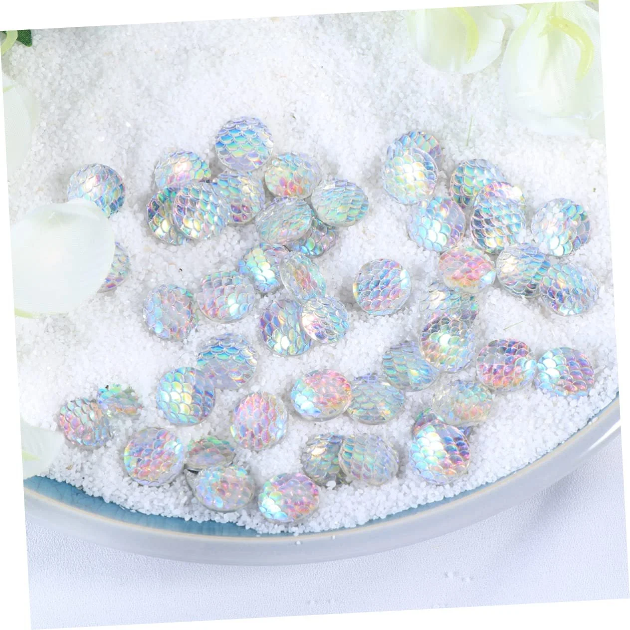 Стразы Стеклянные COHEALI Круглые Плоские 50 шт., фото №5