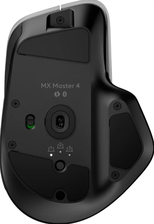 Бездротова миша Logitech MX Master 4 / Bluetooth / Радіоканал / Darkfield / 8000 DPI / 7 кнопок / Інерційне 4Д колесо / Графітова, фото №7