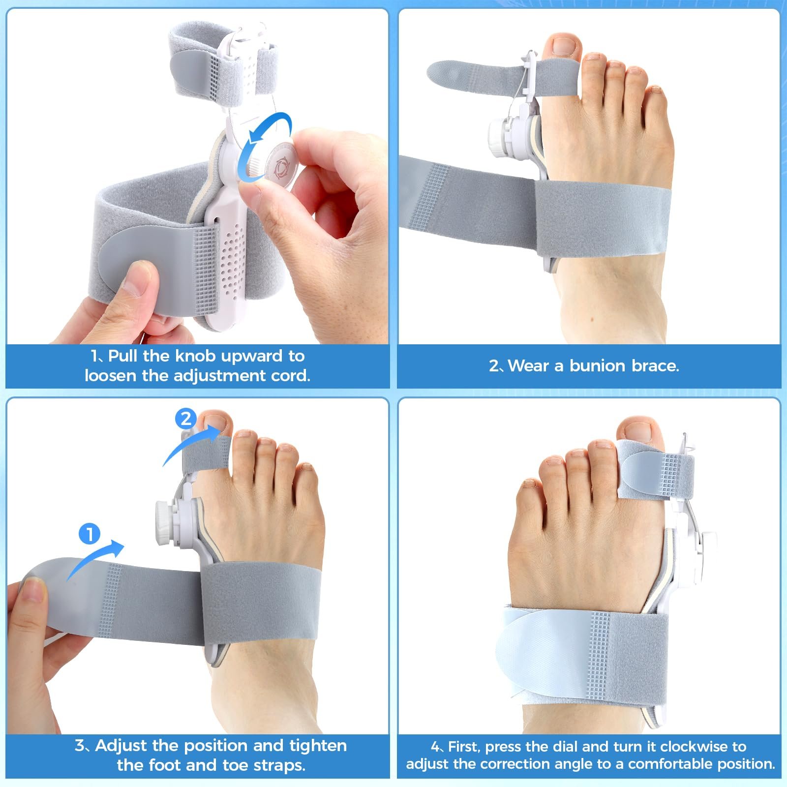 Шина Hallux Valgus, разделитель для пальцев, корректор вальгусной деформации, фото №5 Шина Hallux Valgus, разделитель для пальцев, корректор вальгусной деформации, фото №5