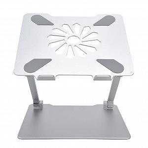 Подставка для ноутбука из алюминиевого сплава, регулируемая по высоте, эргономичная портативная подставка для компьютера, серебристая - Фото 1