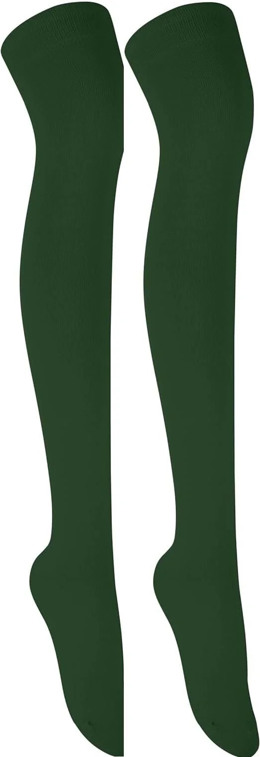 Женские гольфы выше колена однотонные хлопковые теплые высокие гетры, фото №1