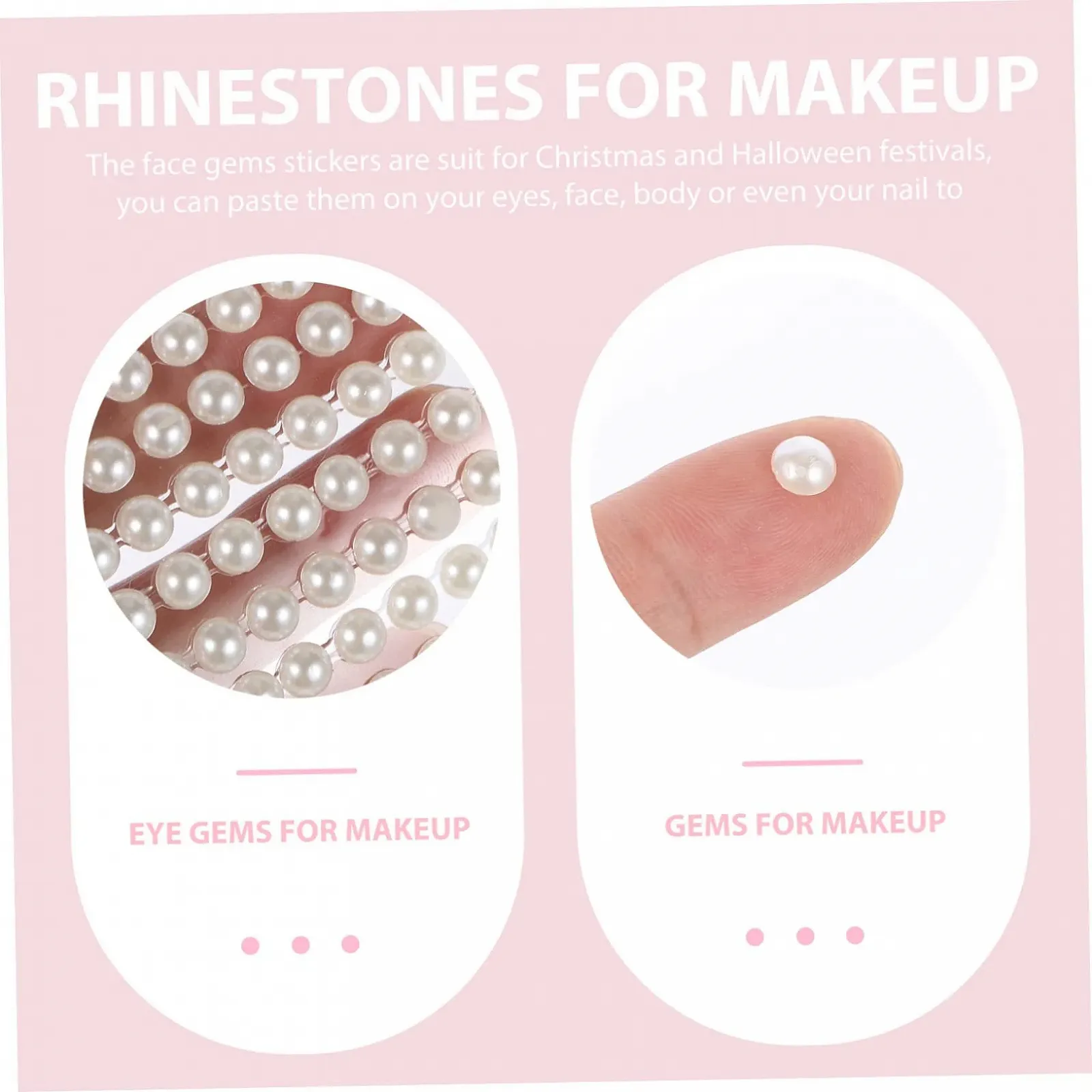 Жемчуг COHEALI Наклейки 12 листов Жемчужные наклейки для макияжа Дизайн ногтей Самоклеящиеся жемчужные символы Пастельные цвета для творческих украшений, фото №6