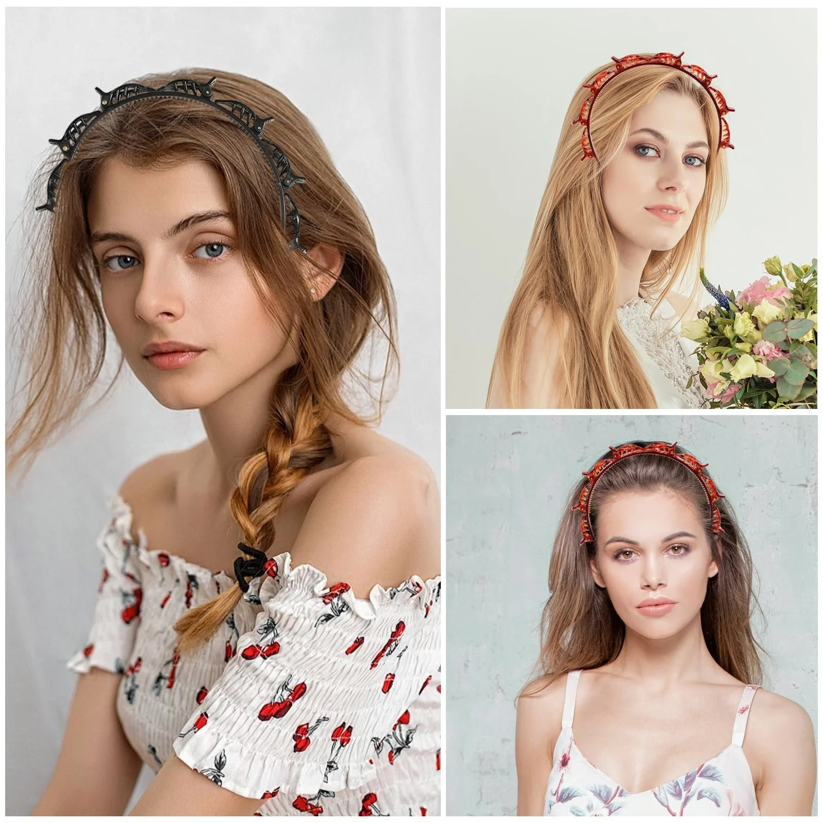 Обруч для волосся з затискачами Double Bangs Hairstyle Hairpin, фото №7
