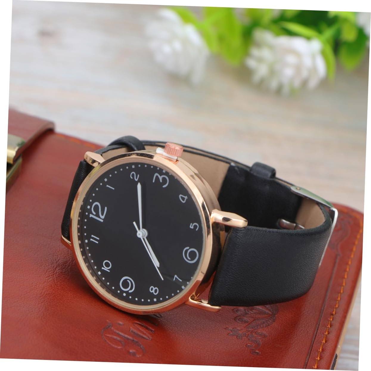 Часы кварцевые PartyKindom Женские Ремешок из искусственной кожи, фото №2