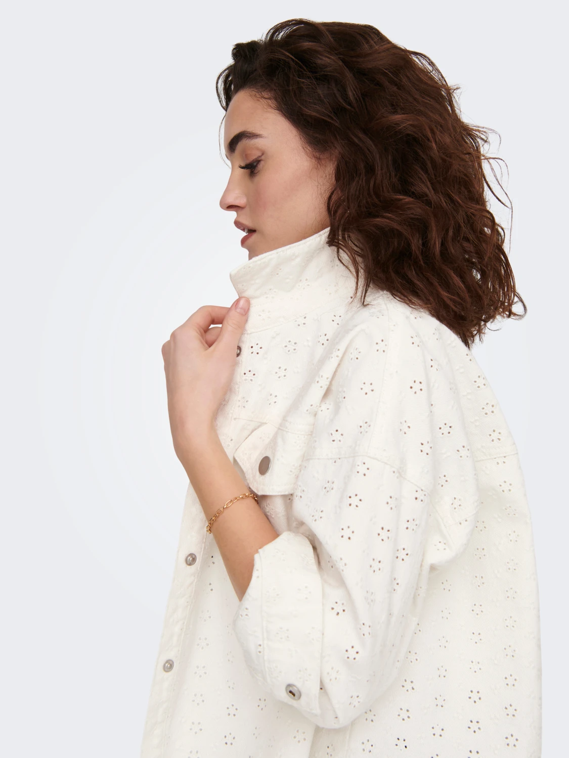 Рубашка ONLY ONLUMA-TERESE L/S EMB PNT 15291494 Белый S, фото №4