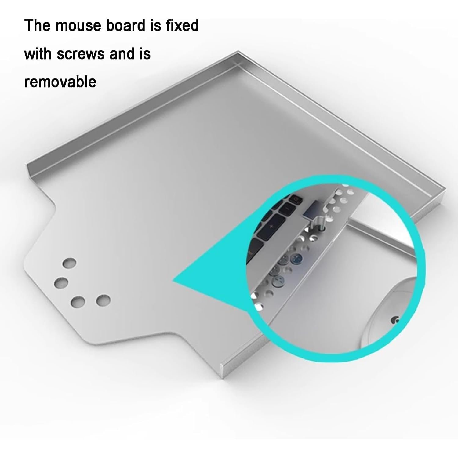 Регулируемая Подставка для Ноутбука настенная, Вентилируемая Подставка для Ноутбука, Полностью Подвижная, Вращающаяся Подставка для Ноутбука, с Отделением для Мыши, Поддерживает до 8 кг, фото №6