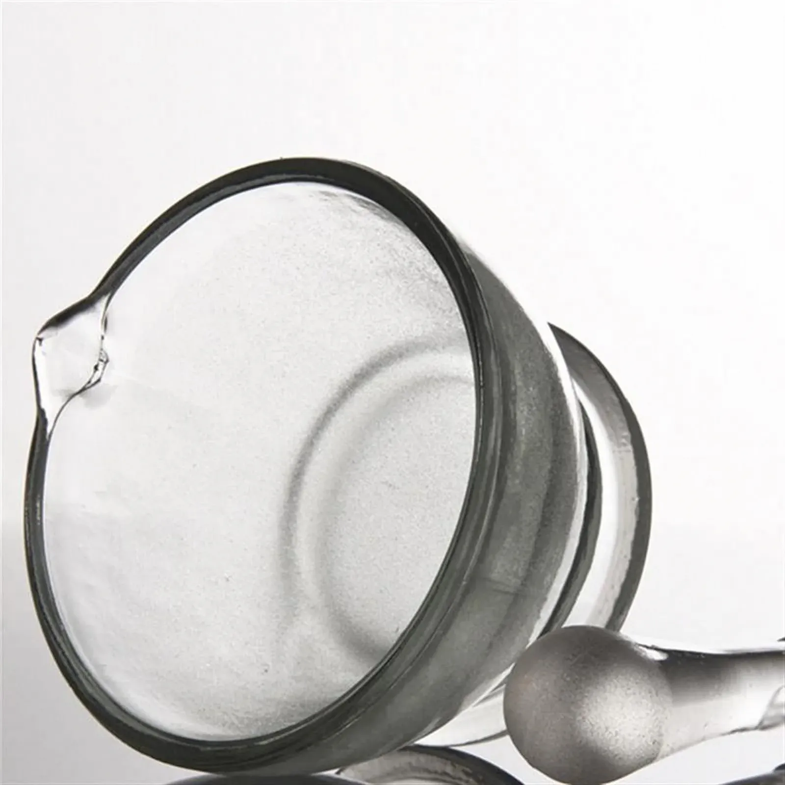 Ступка скляна Професійна кухонна та побутова для часнику з товкачем, фото №5