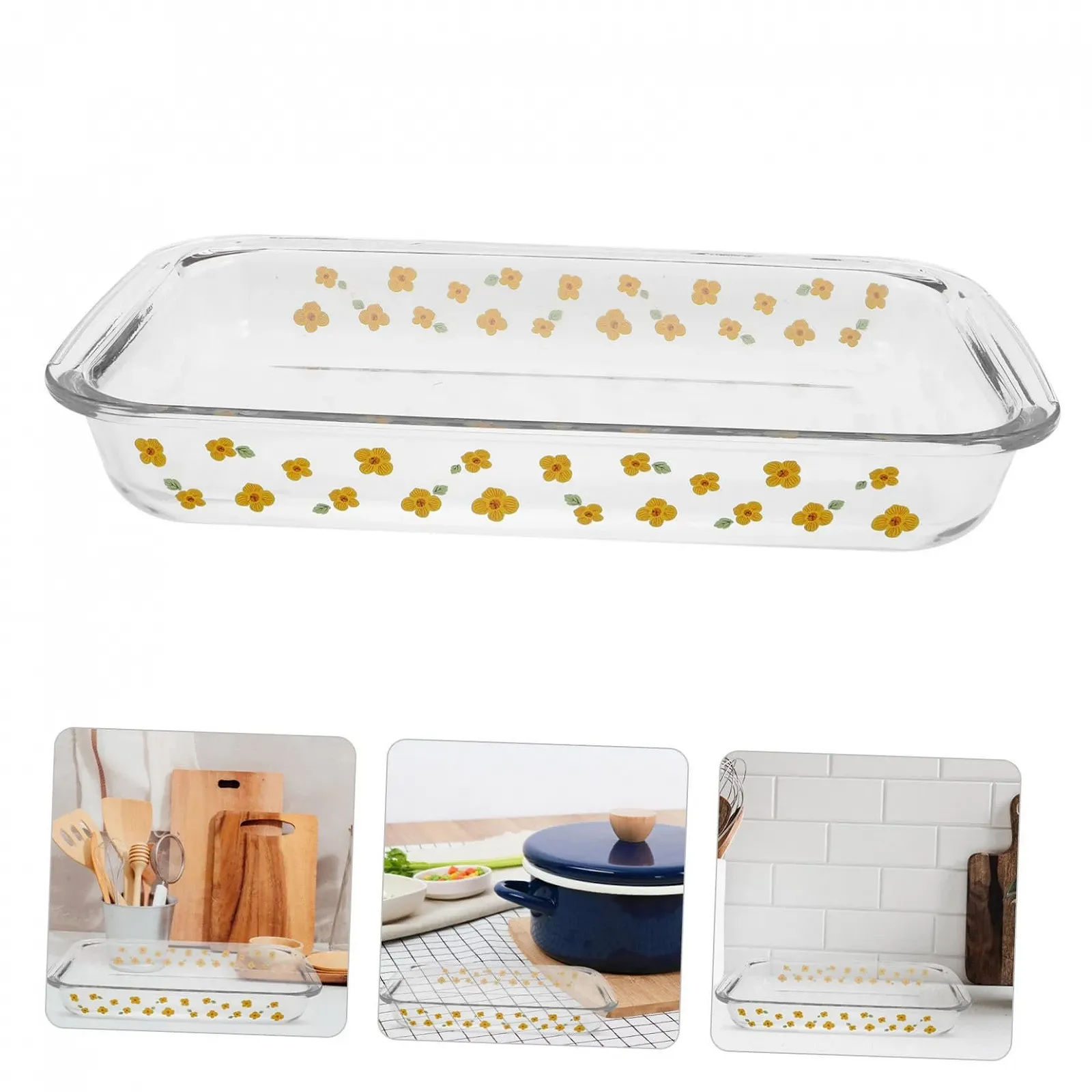Форма для запекания прямоугольная стеклянная термостойкая для духовки и микроволновой печи, фото №9 Форма для запекания прямоугольная стеклянная термостойкая для духовки и микроволновой печи, фото №9