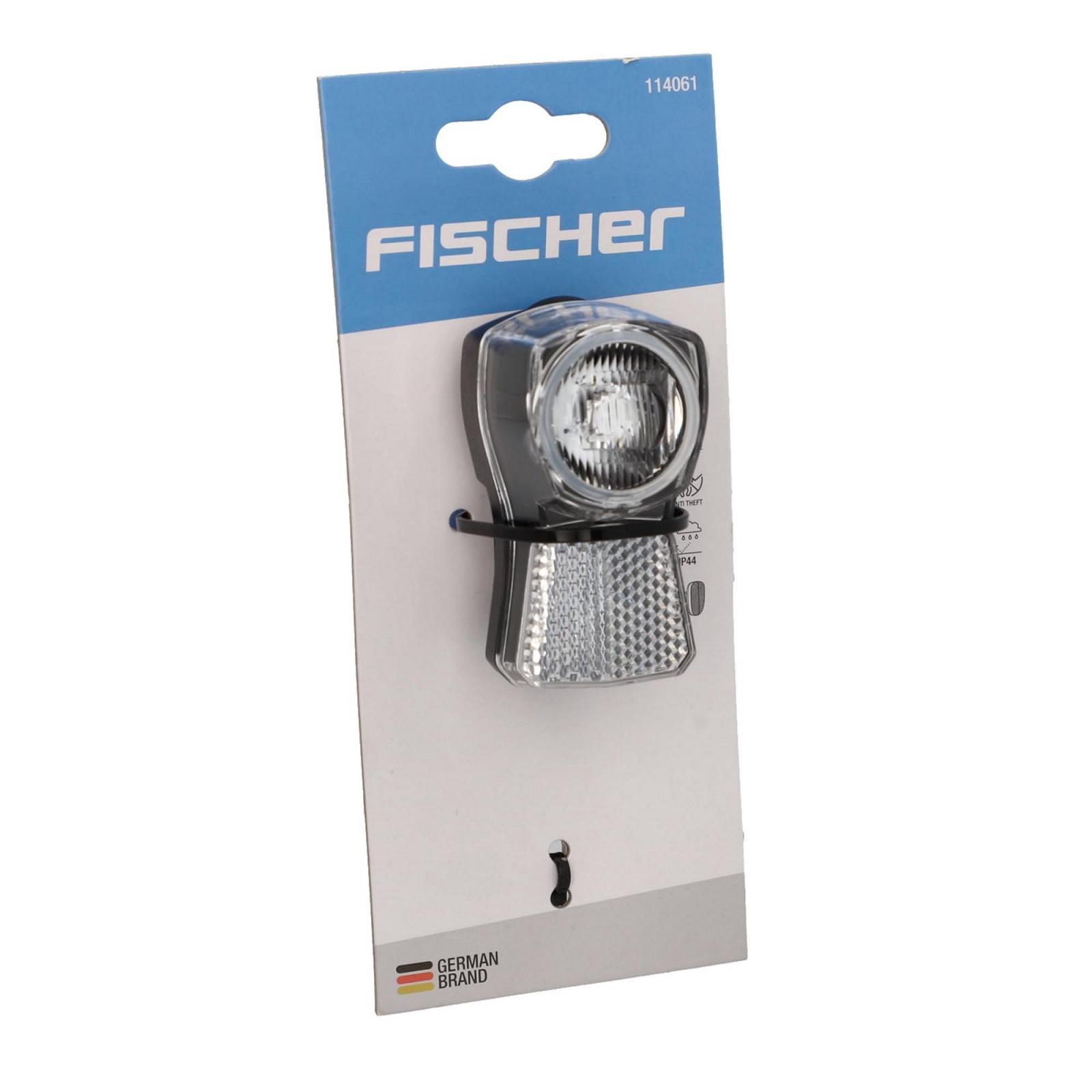 Велосипедная фара FISCHER LED 45/20 люкс с аккумулятором и функцией зарядки через USB, вид динамо, защита от брызг IP44, черный, фото №4