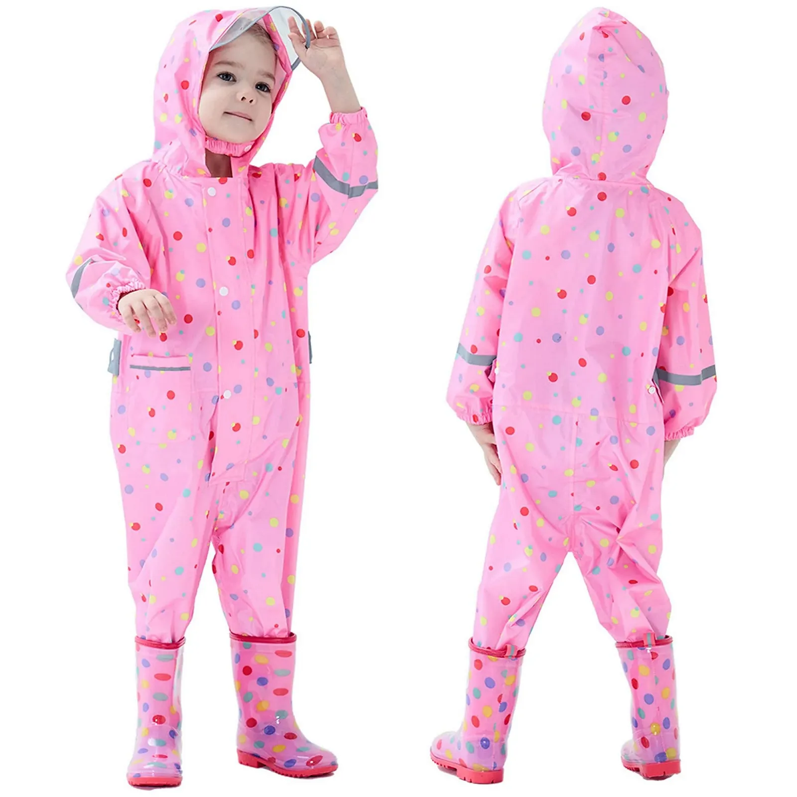 Дитячий дощовик для хлопчиків і дівчаток Водонепроникний дощовий комбінезон, фото №1 Дитячий дощовик для хлопчиків і дівчаток Водонепроникний дощовий комбінезон, фото №1