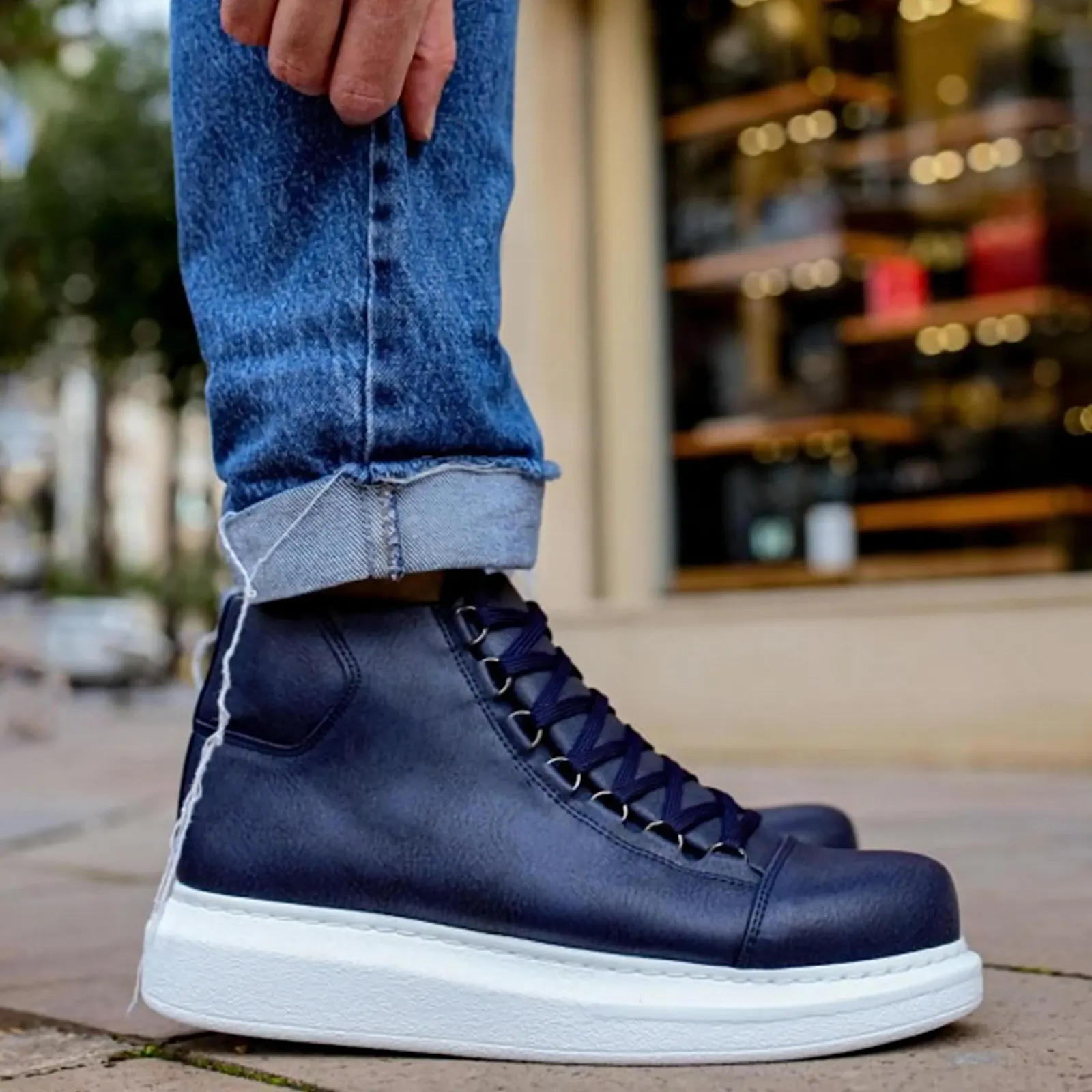 Кросівки Solaress Шкіряні Високі Модні, фото №2