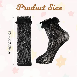 Шкарпетки з мереживом (4 пари) Жіночі тонкі synthetic.ua - Фото 1