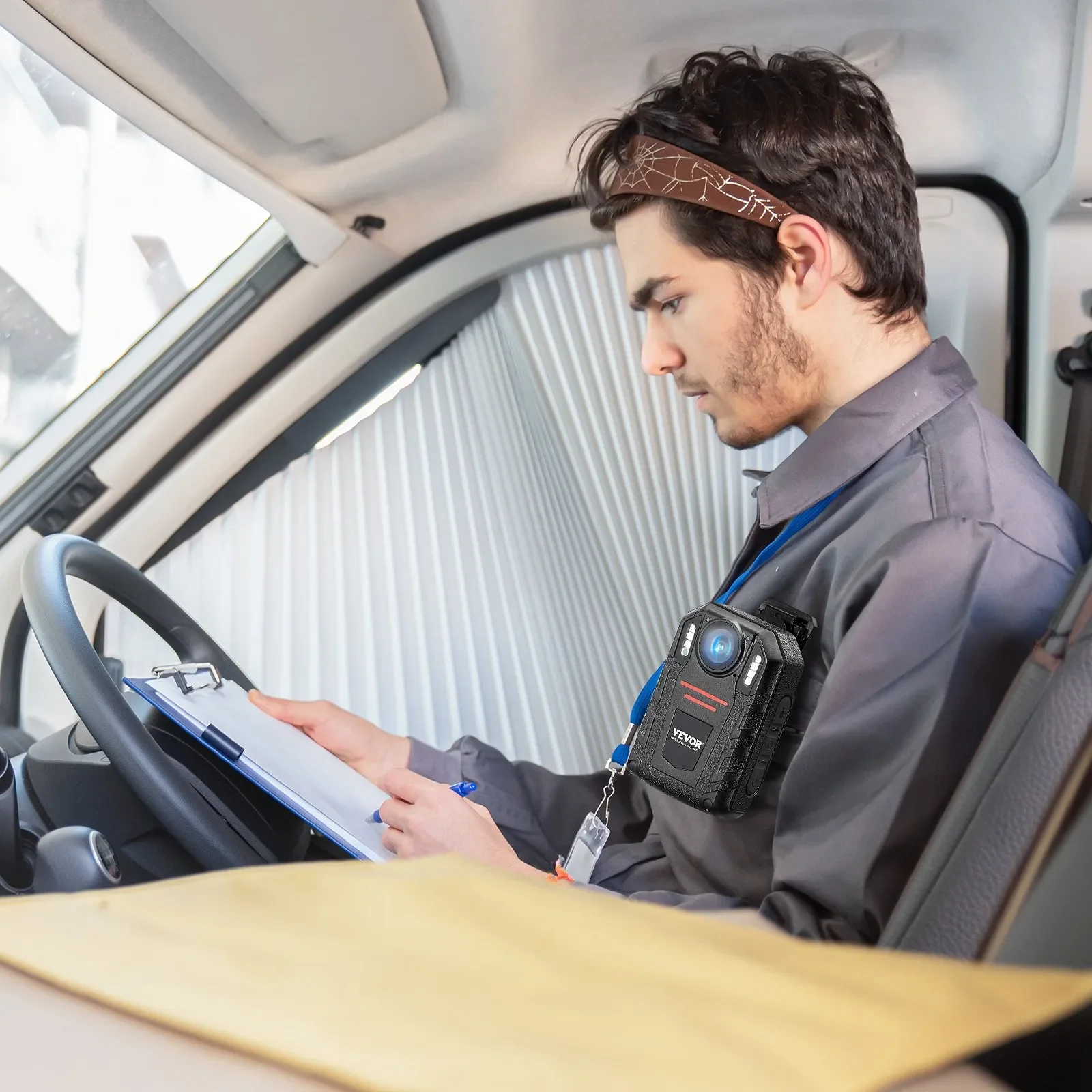 Нагрудний відеореєстратор Vevor T1 / 2К / 150° / 64ГБ вбудованої пам'яті / Чорний, фото №10 Нагрудний відеореєстратор Vevor T1 / 2К / 150° / 64ГБ вбудованої пам'яті / Чорний, фото №10