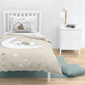 Постільна білизна MTOnlinehandel Winnie the Pooh 100 x 135 см, дитяча постільна білизна, 100% бавовна, 1 наволочка 40 x 60 см + підодіяльник 100 x 135 см (Вінні) synthetic.ua - Фото 1