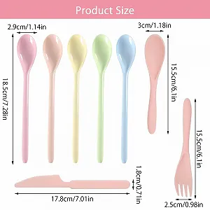 Набор ложек пластиковых 5 шт Разноцветные synthetic.ua - Фото 1