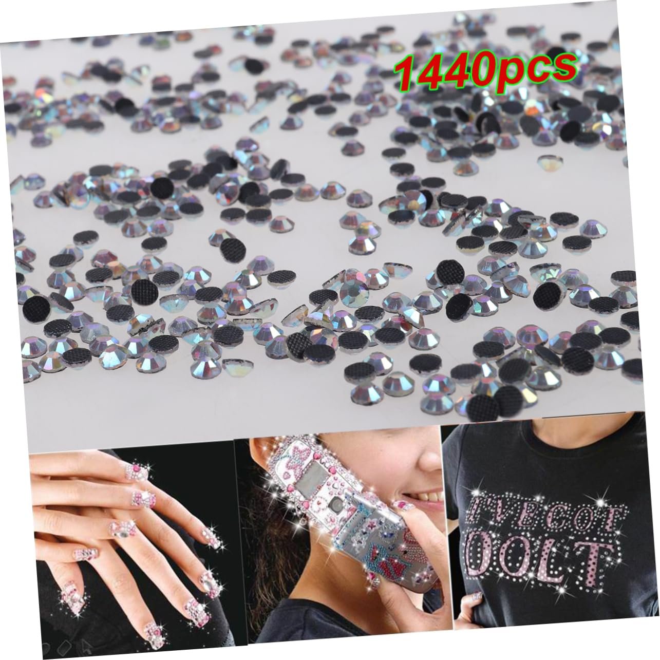 Набор кристаллов Тип Стразы AB SS16, 2 шт., фото №8