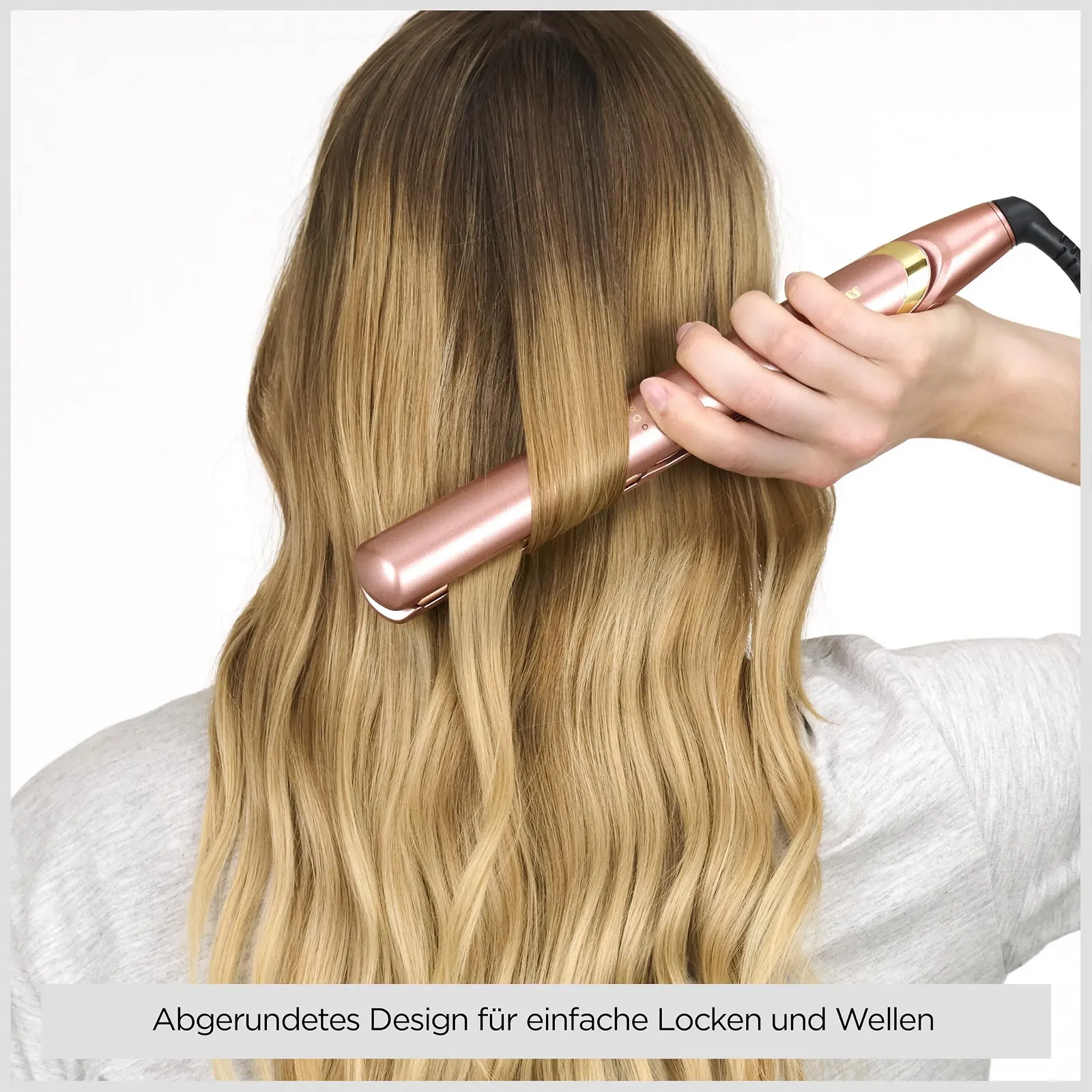 Выпрямитель для волос BaByliss Rose Gold 2598PE керамические пластины 235°C Розовое золото, фото №4