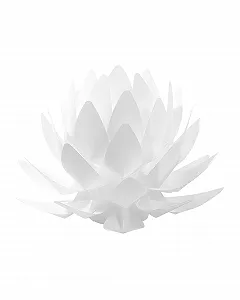 Настільна лампа Beliani Musone Квітковий мотив Пластик Біла - Фото 1