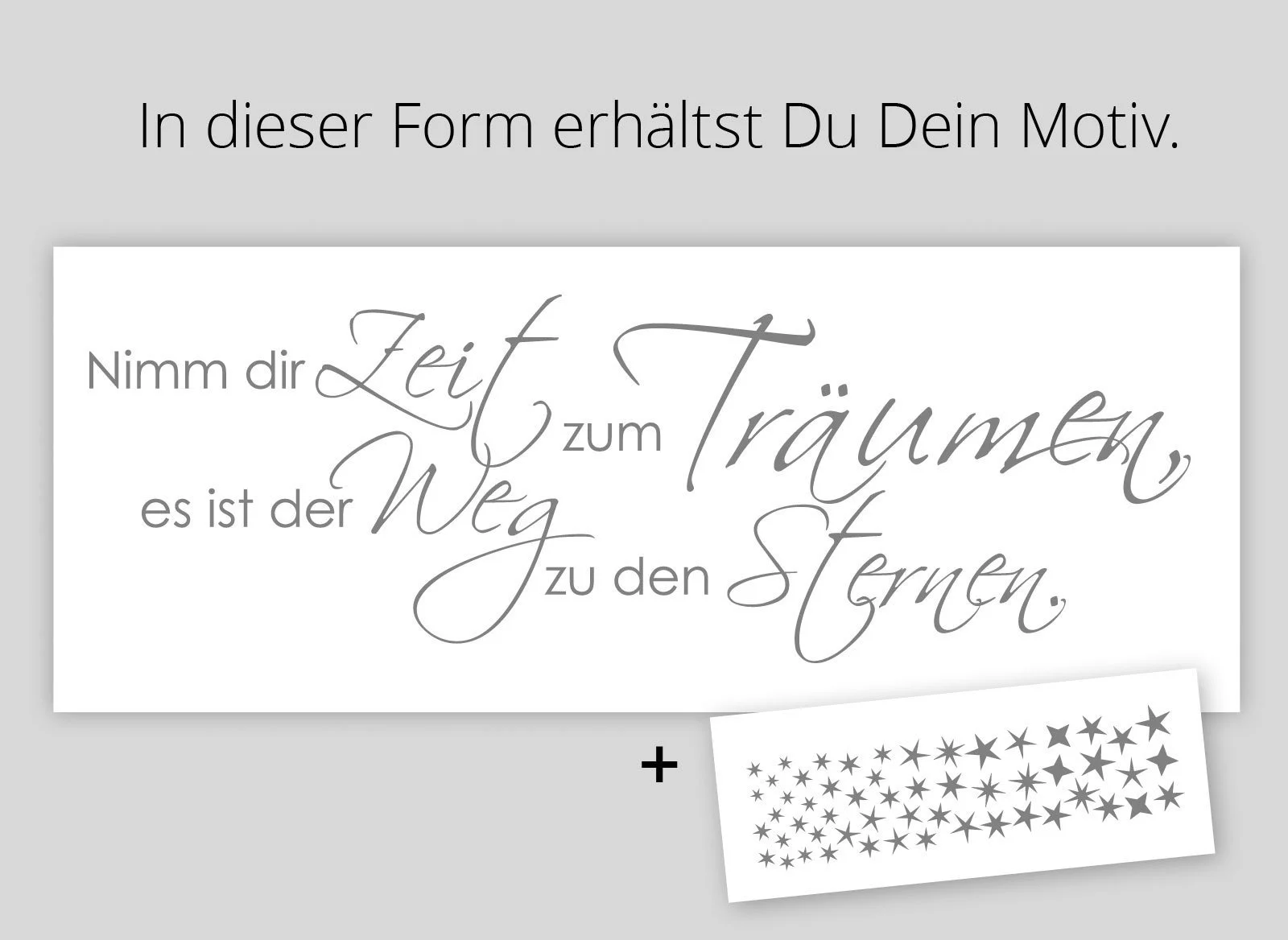 Наклейка на стіну Wandora G003 «Nimm dir Zeit zum Träumen» з зірками, фото №5