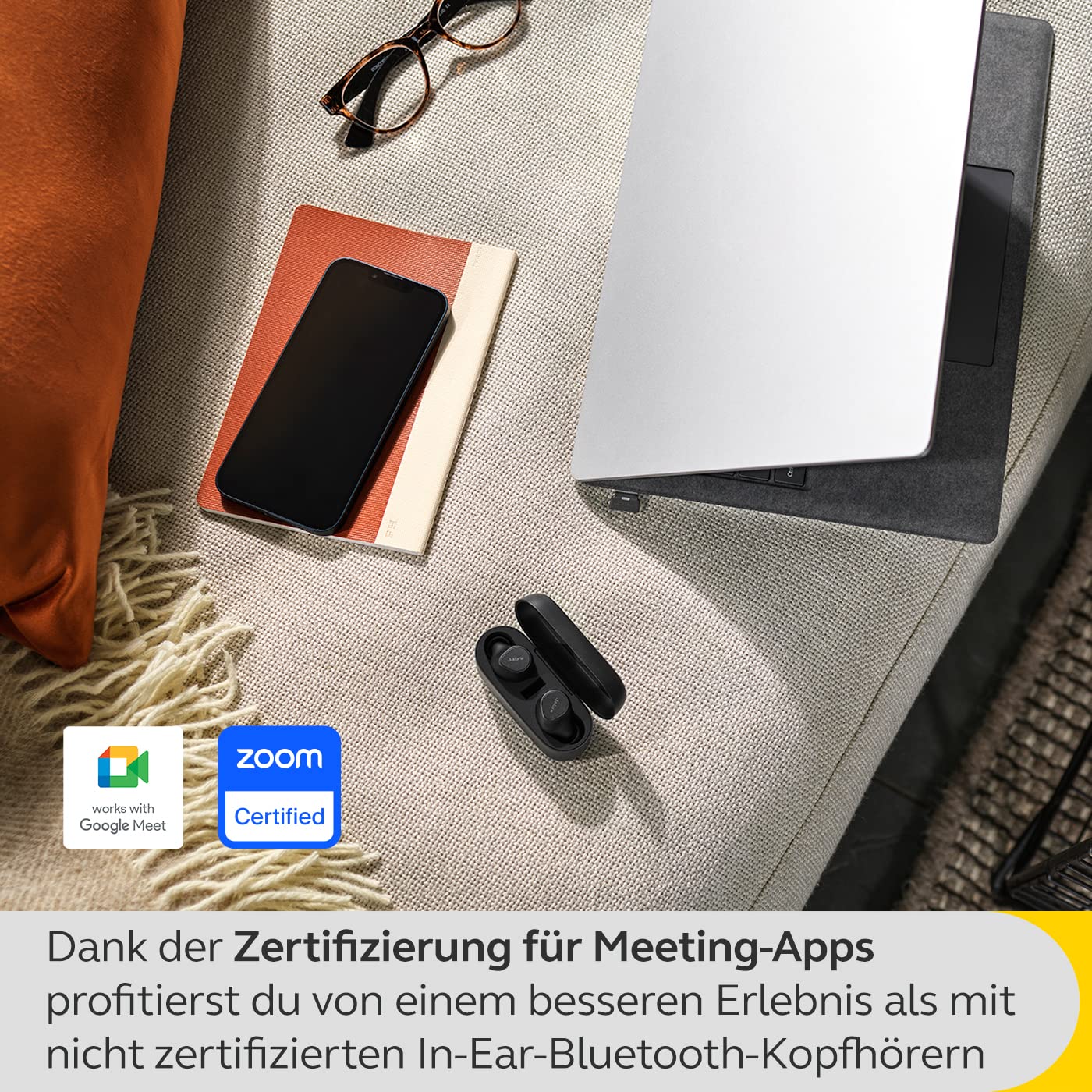 Навушники Jabra Evolve2 Buds True Wireless In-Ear Bluetooth Active Noise Cancelling (ANC) Jabra MultiSensor Voice Technology Чорні, фото №4 Навушники Jabra Evolve2 Buds True Wireless In-Ear Bluetooth Active Noise Cancelling (ANC) Jabra MultiSensor Voice Technology Чорні, фото №4