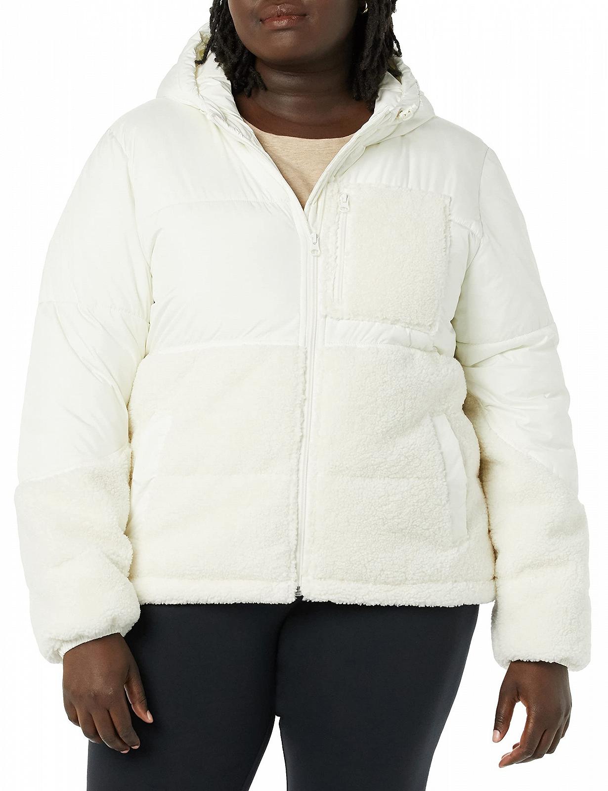 Куртка Amazon Essentials Sherpa Fleece Puffer с капюшоном и полной молнией, фото №4