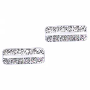 Набір страз minkissy 12 Різдвяні прикраси для прикрас Різдвяні прикраси Різдвяні ювелірні вироби для намист Камені для нігтів Діамантові камені Плоскі ювелірні аксесуари - Фото 1