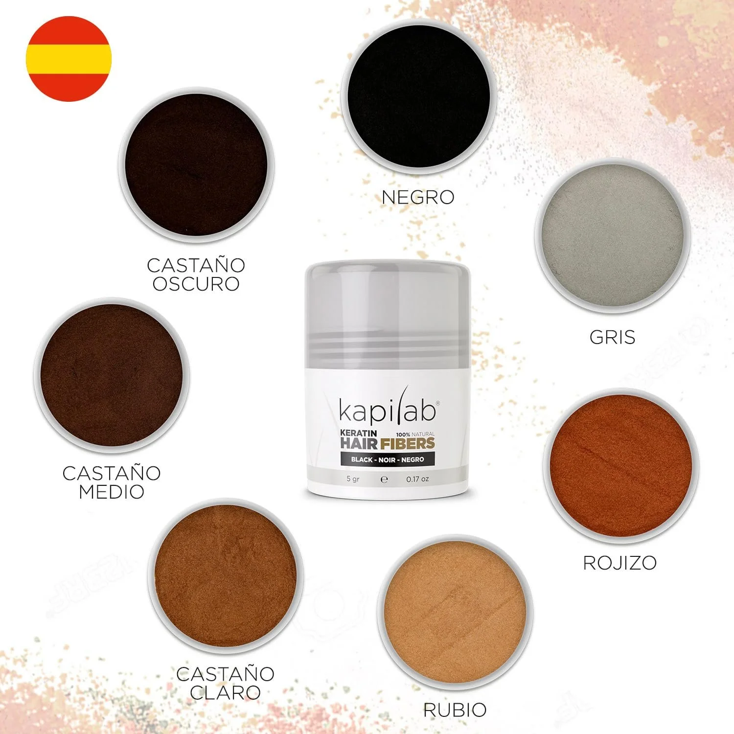 Пудра для волосся Kapilab Scattered Hair Чорний, Преміальна пудра для загущення волосся, фото №4