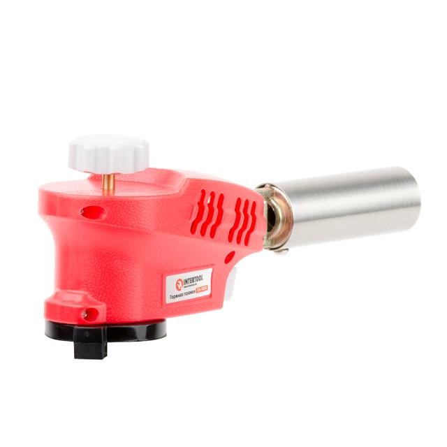 Пальник газовий п'єзопідпал на курку регулятор розсікач полум'я INTERTOOL GB-0023, фото №3