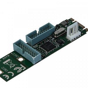 Плата расширения Frime (ECF-M2.M&Bto4USB3) M2-4xUSB3.0, NEC720201 synthetic.ua - Фото 1