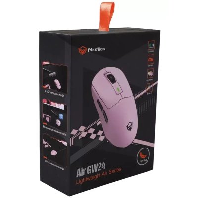 Мышка Meetion GW24 Bluetooth/Wireless/USB Pink (MT-GW24-P), фото №3 Мышка Meetion GW24 Bluetooth/Wireless/USB Pink (MT-GW24-P), фото №3