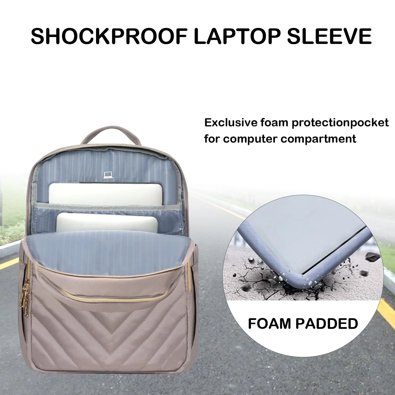 Рюкзак для ноутбука VANKEAN 15.6" USB Рожевий, фото №4 Рюкзак для ноутбука VANKEAN 15.6" USB Рожевий, фото №4
