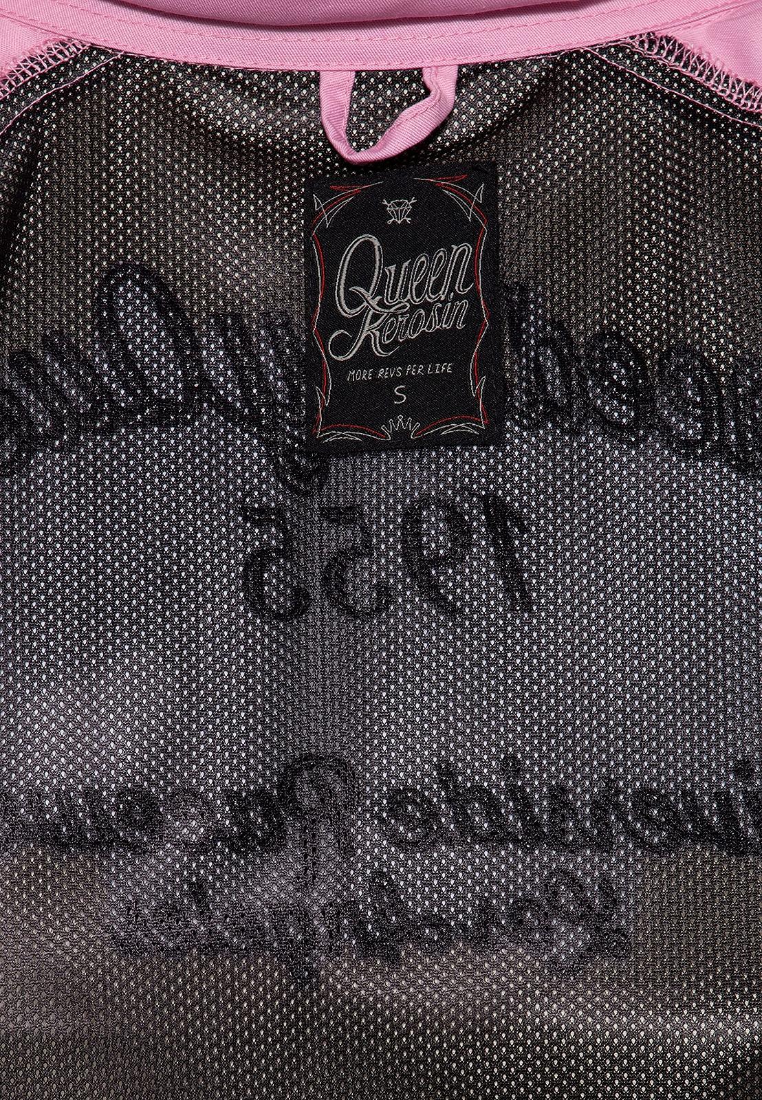 Женская куртка Gabardine Queen Kerosin Regular Fit Vintage Розовый Rockabilly Speedway Queens 1955, фото №8